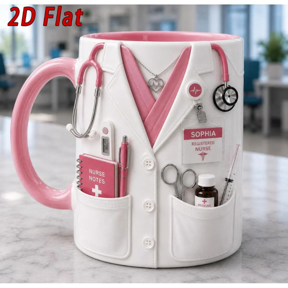 Coffee Tea Name - Gepersonaliseerde Verpleegstersmok met Naam, 11oz Keramische