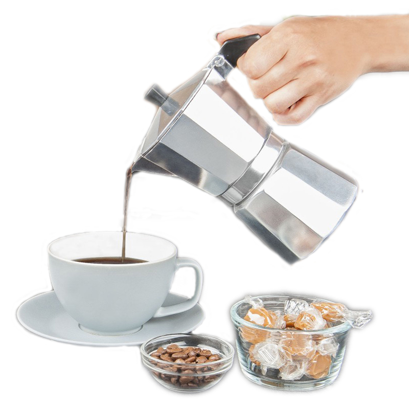 Moka Pot Stove - Aluminium Espresso Maker Latte Koffiezetapparaat Italiaanse