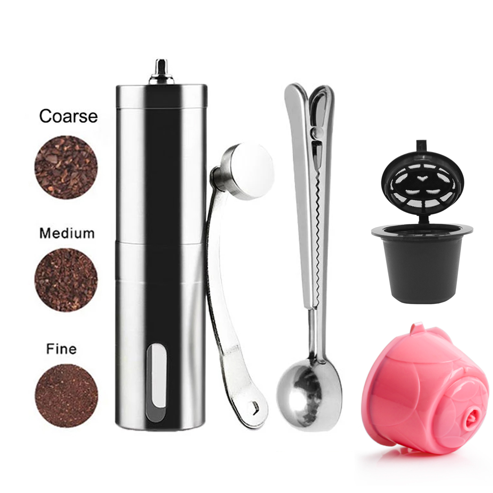 Burr Hand Grinder - Mini koffiemolen roestvrij staal handmatig handgemaakte