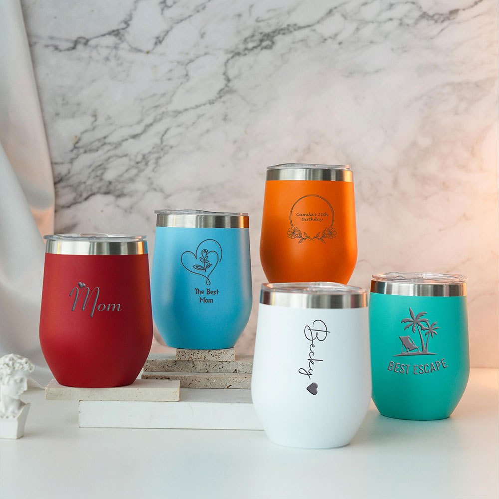 Gepersonaliseerde RVS Wijnbeke - Coffee Tea Name recensie en prijs