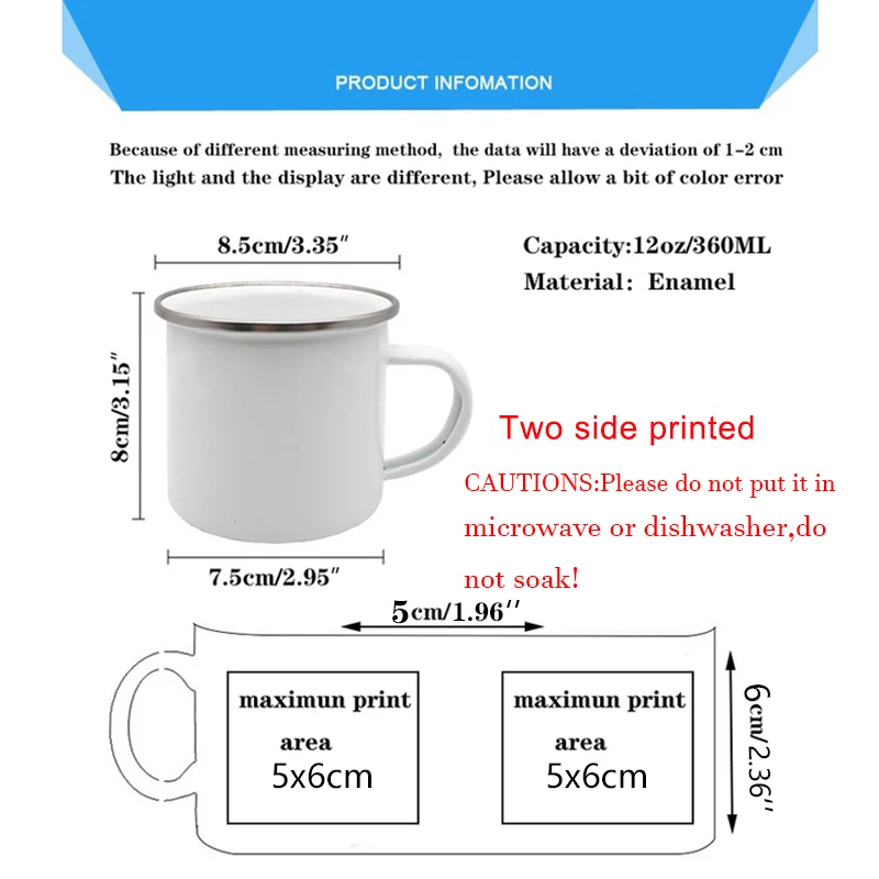 Aangepaste emaille mok met uw  - Coffee Tea Name recensie en prijs