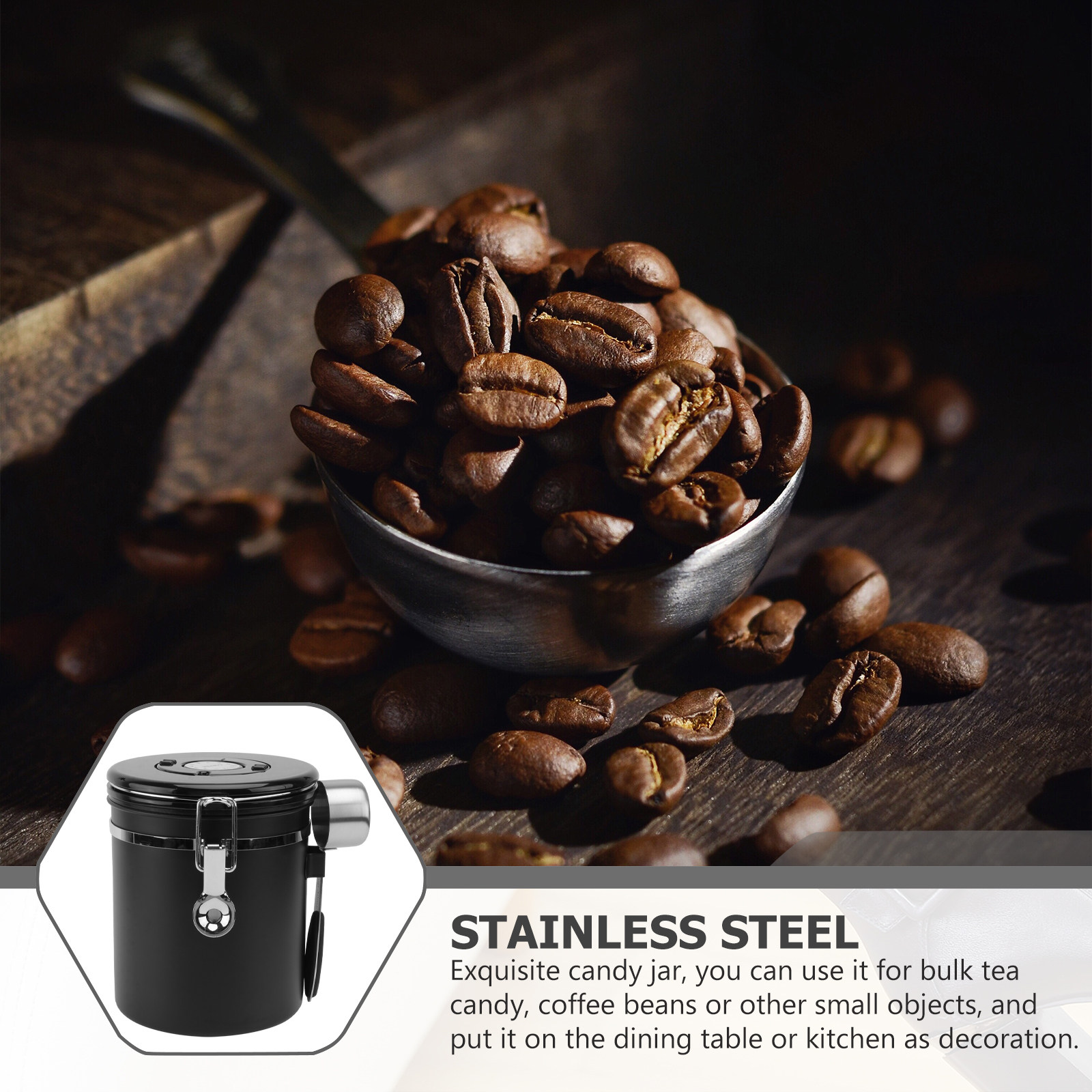 1 stuks koffiebonen opbergcont - Coffee Tea Sugar recensie en prijs