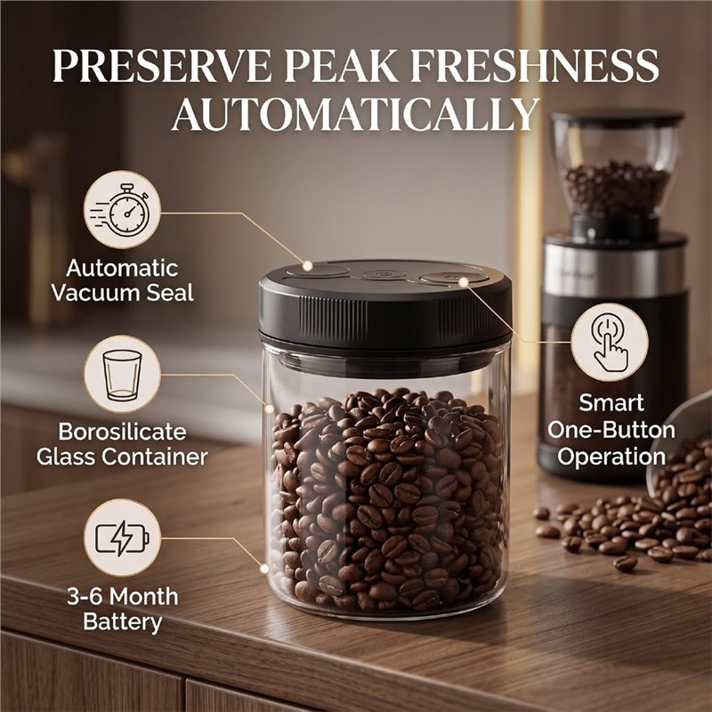 Automatische vacuüm koffieblik - Coffee Tea Sugar recensie en prijs