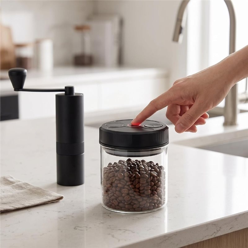 Automatische vacuüm koffieblik - Coffee Tea Sugar recensie en prijs